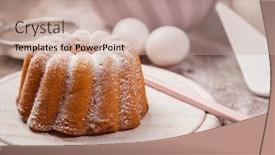  Presentation with marble - Cool new slide deck with homemade-marble-cake-on-wooden backdrop and a coral colored foreground