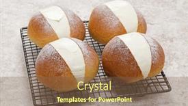  Presentation with roman - Slide deck enhanced with homemade-maritozzo-is-italian-roman background and a tawny brown colored foreground