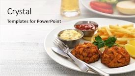  Presentation with maryland - Colorful PPT layouts enhanced with homemade maryland crab cake plate backdrop and a lemonade colored foreground