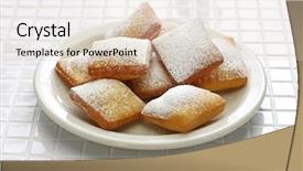  Presentation with new orleans - Slide deck consisting of homemade new orleans beignet donuts background and a lemonade colored foreground