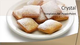  Presentation with new orleans - Presentation design consisting of homemade new orleans beignet donuts background and a soft green colored foreground