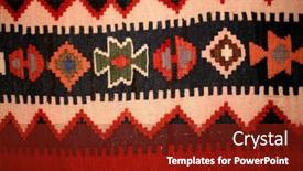  Presentation with armenia - Presentation theme featuring homemade-old-carpet-ornaments-armenia background and a crimson colored foreground