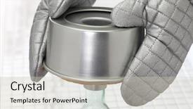  Presentation with cake - Theme having homemade orange chiffon cake cooking background and a soft green colored foreground