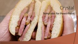  Presentation with toronto - Presentation consisting of homemade-peameal-bacon-sandwich-toronto background and a coral colored foreground