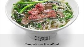  Presentation with noodle - Slides featuring homemade-pho-bo-vietnamese-beef background and a light gray colored foreground