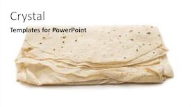  Presentation with dough - Presentation design having homemade-phyllo-or-filo-dough background and a white colored foreground