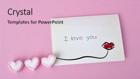  Presentation with hear - Presentation theme consisting of homemade postcard made by myself background and a lemonade colored foreground