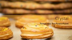  Presentation with puff pastry - Colorful presentation theme enhanced with homemade-puff-pastry-buns backdrop and a gold colored foreground