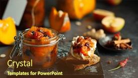  Presentation with preserved - Presentation theme having homemade-pumpkin-and-apple-chutney background and a tawny brown colored foreground