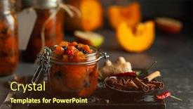  Presentation with preserved - Amazing presentation theme having homemade-pumpkin-and-apple-chutney backdrop and a tawny brown colored foreground