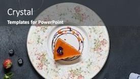  Presentation with dark flower - Amazing presentation having homemade-pumpkin-pie-topped backdrop and a dark gray colored foreground