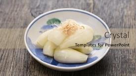  Presentation with japanese music - Theme consisting of homemade-rakkyo-japanese-scallion-bulb background and a lemonade colored foreground