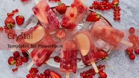  Presentation with food ice - Amazing presentation having homemade-raspberry-strawberry-apple backdrop and a red colored foreground