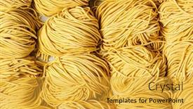  Presentation with noodles - Slides having homemade-raw-noodles-for-ramen background and a yellow colored foreground