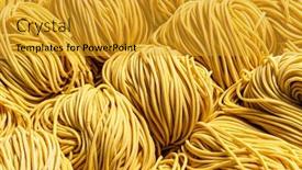  Presentation with ramen - Presentation theme featuring homemade-raw-noodles-for-ramen background and a gold colored foreground