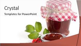  Presentation with hip - Amazing slides having homemade rose hip jelly backdrop and a white colored foreground