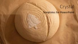  Presentation with recipe - Slide set with homemade-sourdough-bread-food-photography background and a coral colored foreground