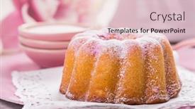  Presentation with baking cake - PPT layouts having homemade-sponge-pink-cake background and a  colored foreground