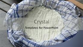  Presentation with yogurt - Presentation theme featuring homemade-strained-yogurt-close-up background and a light gray colored foreground