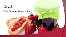  Presentation with baker kneading dough homemade bread - Amazing theme having homemade strawberry jam on bread backdrop and a white colored foreground