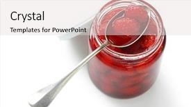  Presentation with jam - Slide set featuring homemade strawberry jam background and a lemonade colored foreground