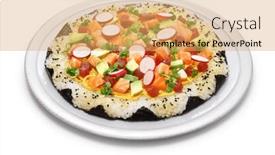  Presentation with toronto - Theme having homemade-sushi-pizza-creative-sushi background and a yellow colored foreground