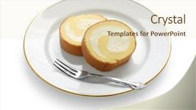  Presentation with swiss roll - Amazing presentation having homemade swiss roll with whipped backdrop and a  colored foreground