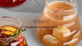  Presentation with sea glass - Slide set enhanced with homemade-teas-with-citruses background and a coral colored foreground