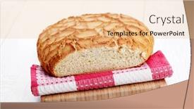  Presentation with tiger - Presentation design consisting of homemade-tiger-bread-food background and a lemonade colored foreground