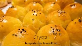  Presentation with chinese food - Theme enhanced with homemade-traditional-chinese-food background and a gold colored foreground