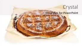  Presentation with ramadan - PPT theme with homemade-turkish-pita-consumed-during background and a lemonade colored foreground