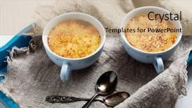  Presentation with vanilla - Amazing slides having homemade vanilla creme brulee backdrop and a coral colored foreground