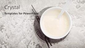  Presentation with vanilla - PPT layouts having homemade-vanilla-sauce background and a  colored foreground
