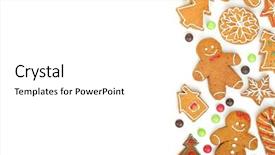  Presentation with christmas holiday gingerbread - Cool new PPT layouts with young brown cattle standing staring in myanmar backdrop and a tawny brown colored foreground