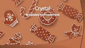  Presentation with cookies christmas - Beautiful slide deck featuring homemade various shaped christmas cookies backdrop and a red colored foreground