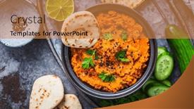  Presentation with vegan - Presentation enhanced with homemade-vegan-harissa-carrot and a gold colored foreground