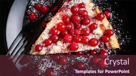  Presentation with vegan - Amazing slide set having homemade-vegan-red-currant-cake backdrop and a tawny brown colored foreground