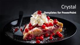  Presentation with currant - Presentation design consisting of homemade-vegan-red-currant-cake background and a dark gray colored foreground