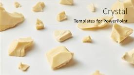  Presentation with dark homemade chocolate bars - Slides with homemade-white-chocolate-chunks background and a lemonade colored foreground