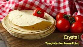  Presentation with whole wheat flour - Slide set enhanced with homemade whole wheat flour tortilla background and a tawny brown colored foreground