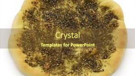  Presentation with traditional - Colorful presentation design enhanced with homemade-zaatar-manakeesh-traditional-lebanese backdrop and a tawny brown colored foreground