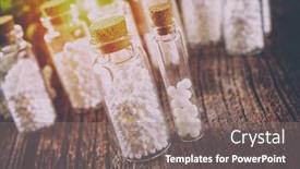  Presentation with lactose - Cool new PPT layouts with homeopathic-lactose-sugar-globules backdrop and a gray colored foreground