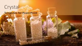  Presentation with lactose - Slide deck enhanced with homeopathic-lactose-sugar-globules background and a yellow colored foreground