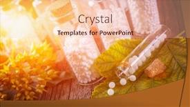  Presentation with lactose - PPT layouts featuring homeopathic-lactose-sugar-globules background and a lemonade colored foreground