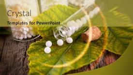  Presentation with lactose - Colorful theme enhanced with homeopathic-lactose-sugar-globules backdrop and a yellow colored foreground