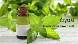  Presentation with herbs on wood - Slides enhanced with homeopathy - dropper bottle and herbs background and a yellow colored foreground