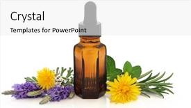  Presentation with homeopathy - Slides enhanced with homeopathy - lavender rosemary mint and dandelion background and a white colored foreground