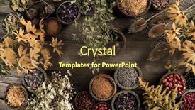  Presentation with herbal - Presentation design enhanced with homeopathy-herbal-medicine-on-wooden background and a tawny brown colored foreground