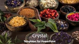  Presentation with herbal medicine - Colorful slide set enhanced with homeopathy-herbal-medicine-on-wooden backdrop and a tawny brown colored foreground