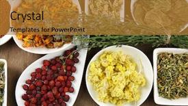  Presentation with herb - Beautiful theme featuring homeopatic - natural flower and herb selection backdrop and a  colored foreground